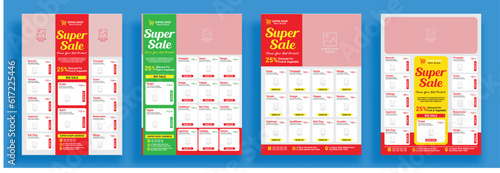 Super shop flyer design template or product promotion discount poster, sale, discount, offer, poster, price, promotion, shop