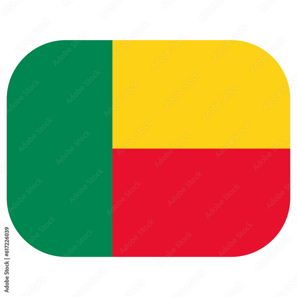Fototapeta premium Benin flag design shape. Flag of Benin design shape 