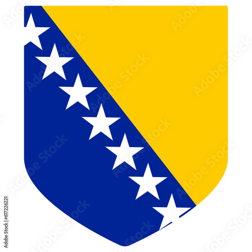 Bosnia and Herzegovina flag. Flag of Bosnia and Herzegovina design shape. 