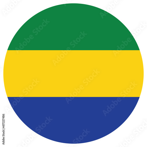 Gabon flag design shape. Flag of Gabon shape