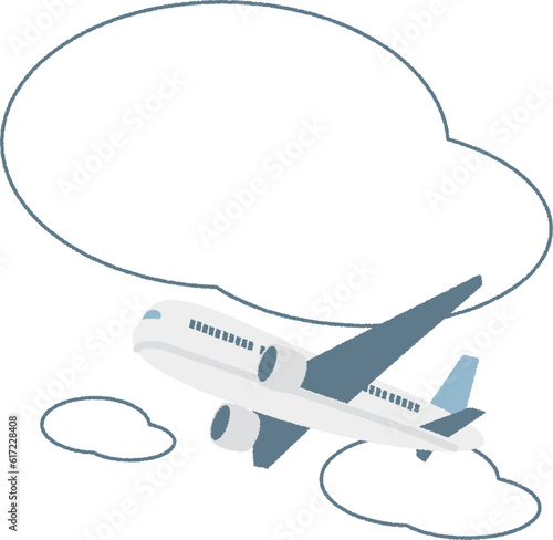 空を飛ぶ飛行機と雲
