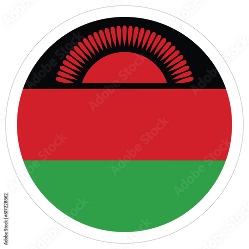 Flag of Malawi design shape. Malawi flag shape. 