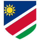 Namibia flag design shape. Flag of Namibia design shape
