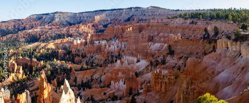 Panorama landscape view from Bryce Point in Bryce Canyon National Park in Utah during spring. 