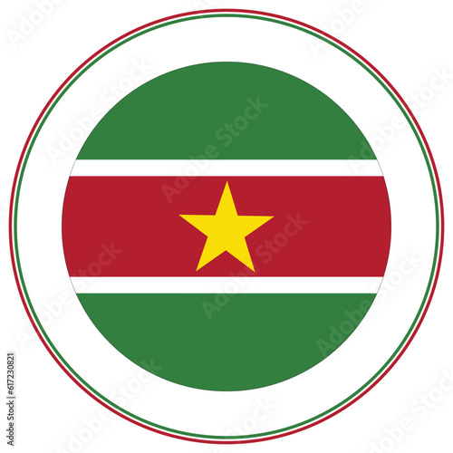 Suriname flag design shape. Flag of Suriname design shape.