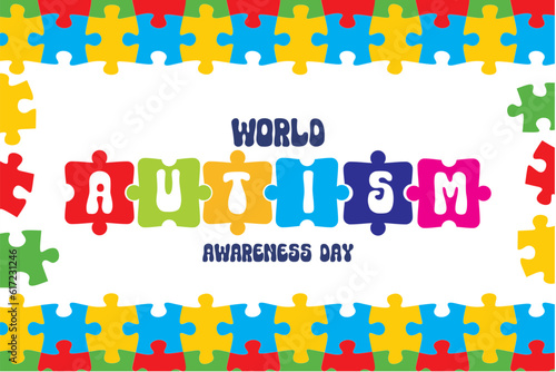 World autism awareness day illustration vector illustration