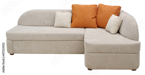 Corner sofa isolated on white background. Including clipping path