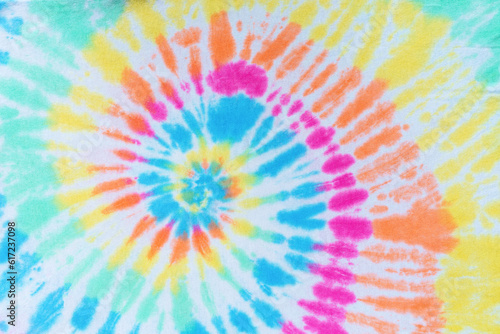 patel rainbow spiral tie dye pattern abstract background.