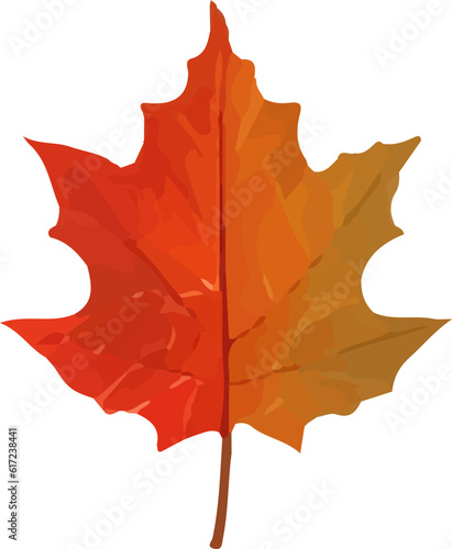 Autumn leaf.Colorful maple leaf icon . Watercolor autumn leaf.