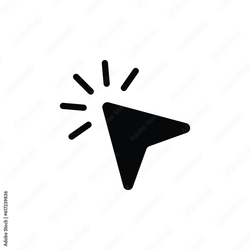Click vector flat icon Click vector flat icon