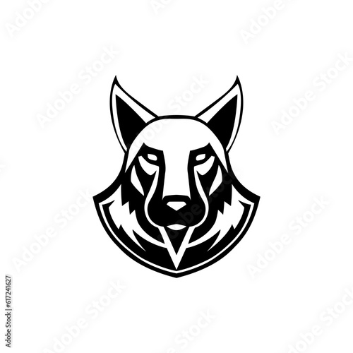 simple angry wolf gaming esport logo vector illustration template design