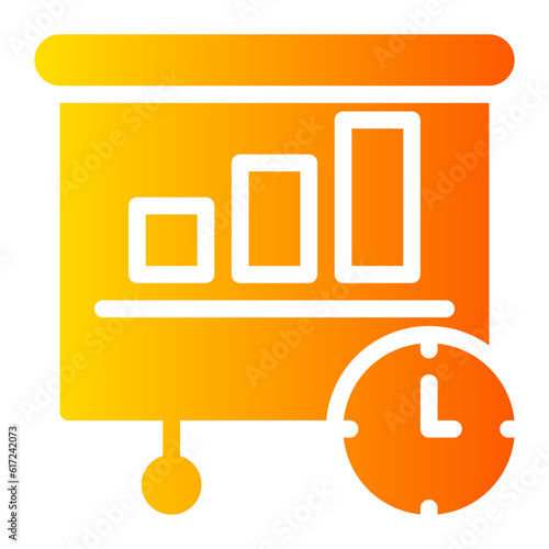 working time gradient icon