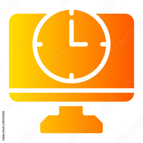 working time gradient icon
