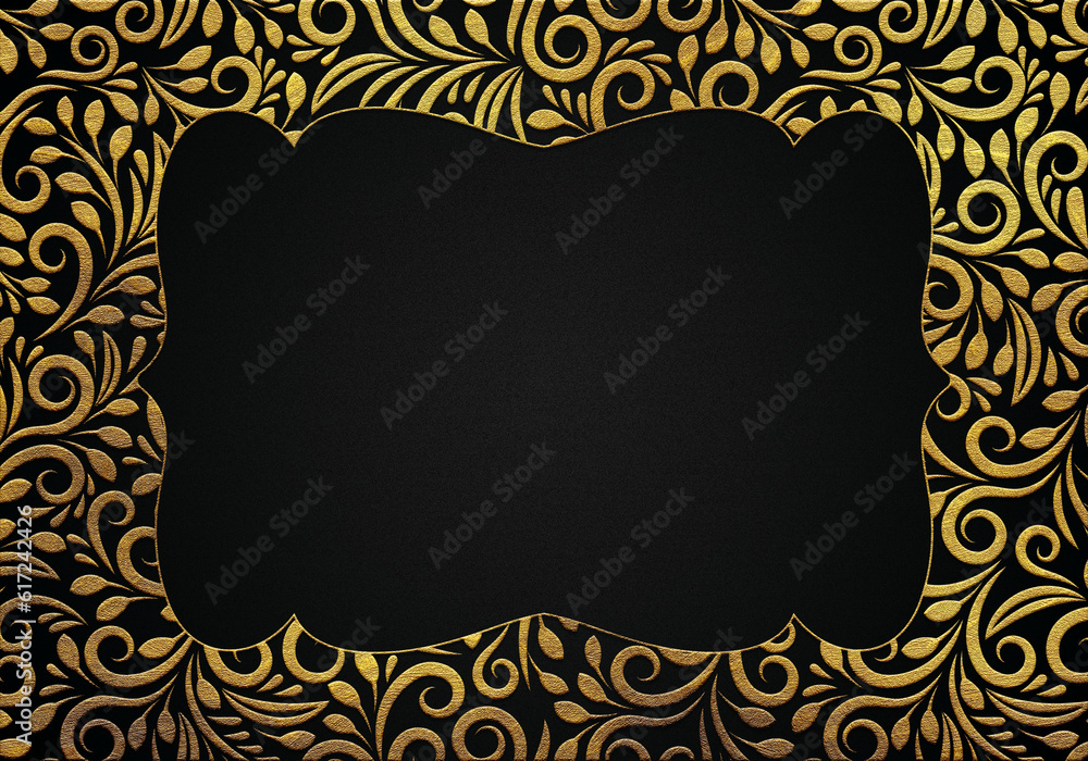 Φωτογραφία Golden Floral cartouches labels, Landscape blank decorative Golden badges, Different shapes vintage frames, Floral design