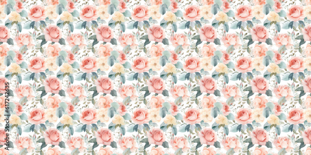 watercolor pattern flower pink rose seamless background watercolor pattern flower pink rose seamless background