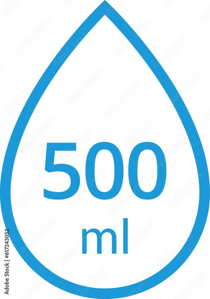 Water Capacity symbols. 1, 2, 5, 10, 100 Milliliters, liters icon. Water drop infographic elements. Vector illustration Water Capacity symbols. 1, 2, 5, 10, 100 Milliliters, liters icon. Water drop infographic elements. Vector illustration