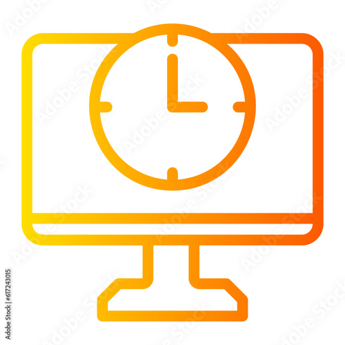 working time gradient icon