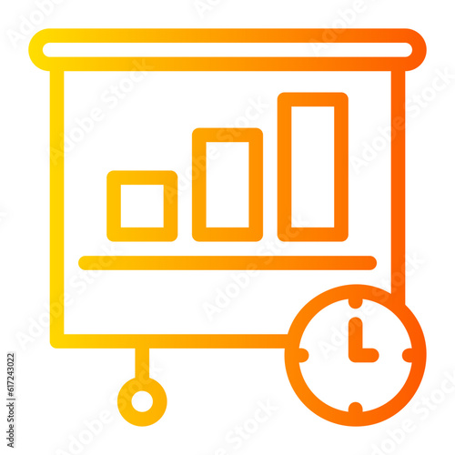 working time gradient icon