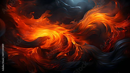 dynamic abstract background resembling swirling ribbons of molten lava