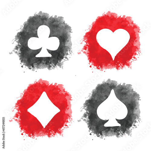 The set of Symbols a playing cards. 