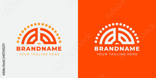 Letter AA Sunrise  Logo Set, suitable for any business with AA initials.