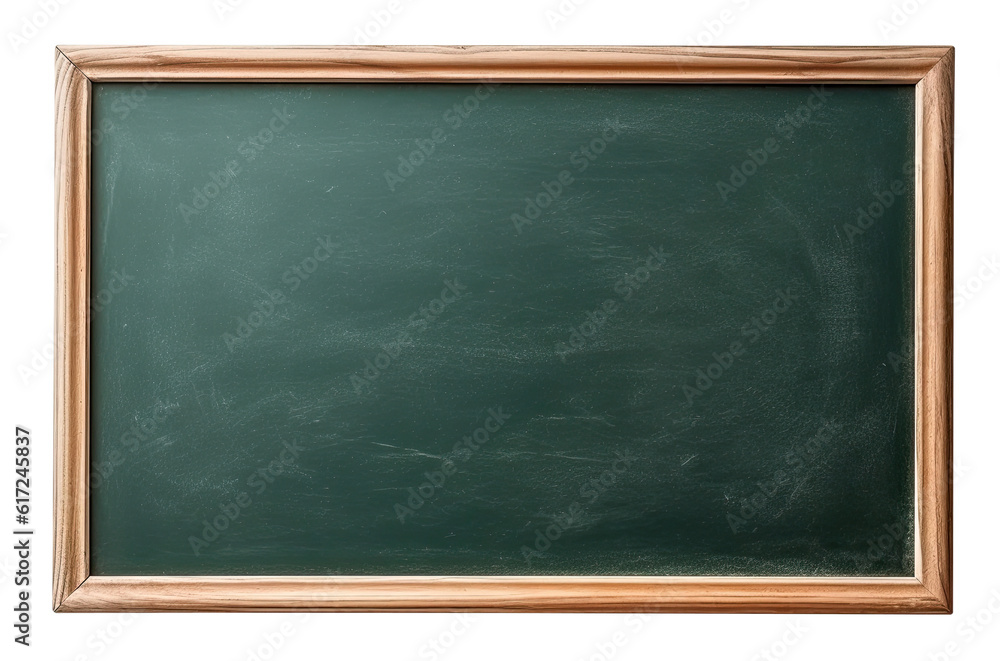 Blank green school chalkboard isolated on transparent background, Generative AI Blank green school chalkboard isolated on transparent background, Generative AI