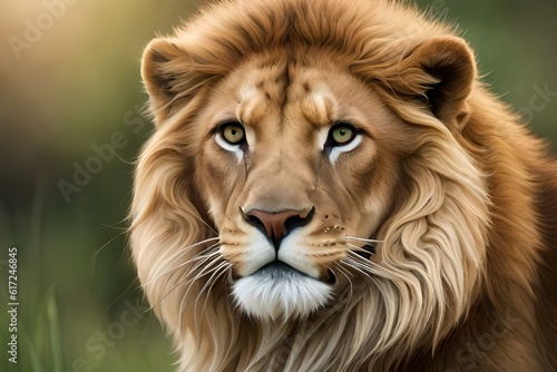 A Regal Portrait of a Lion's Strength and Grace