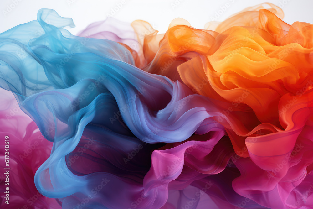 Generative AI - Rainbow Colored Smoke, Vibrant and Mesmerizing Wallpaper Generative AI - Rainbow Colored Smoke, Vibrant and Mesmerizing Wallpaper