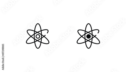 Atom Icon set. Vector stock illustration.