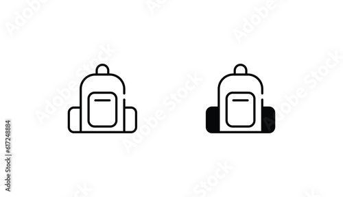 Bag Icon set. Vector stock illustration.