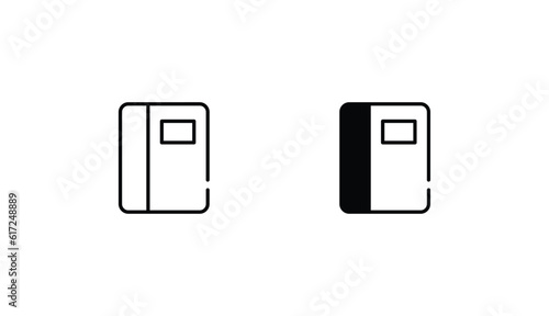 Book Icon set. Vector stock illustration.