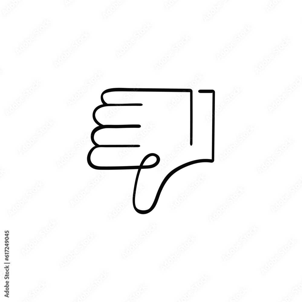 Thumb Down Line Style Icon Design Thumb Down Line Style Icon Design