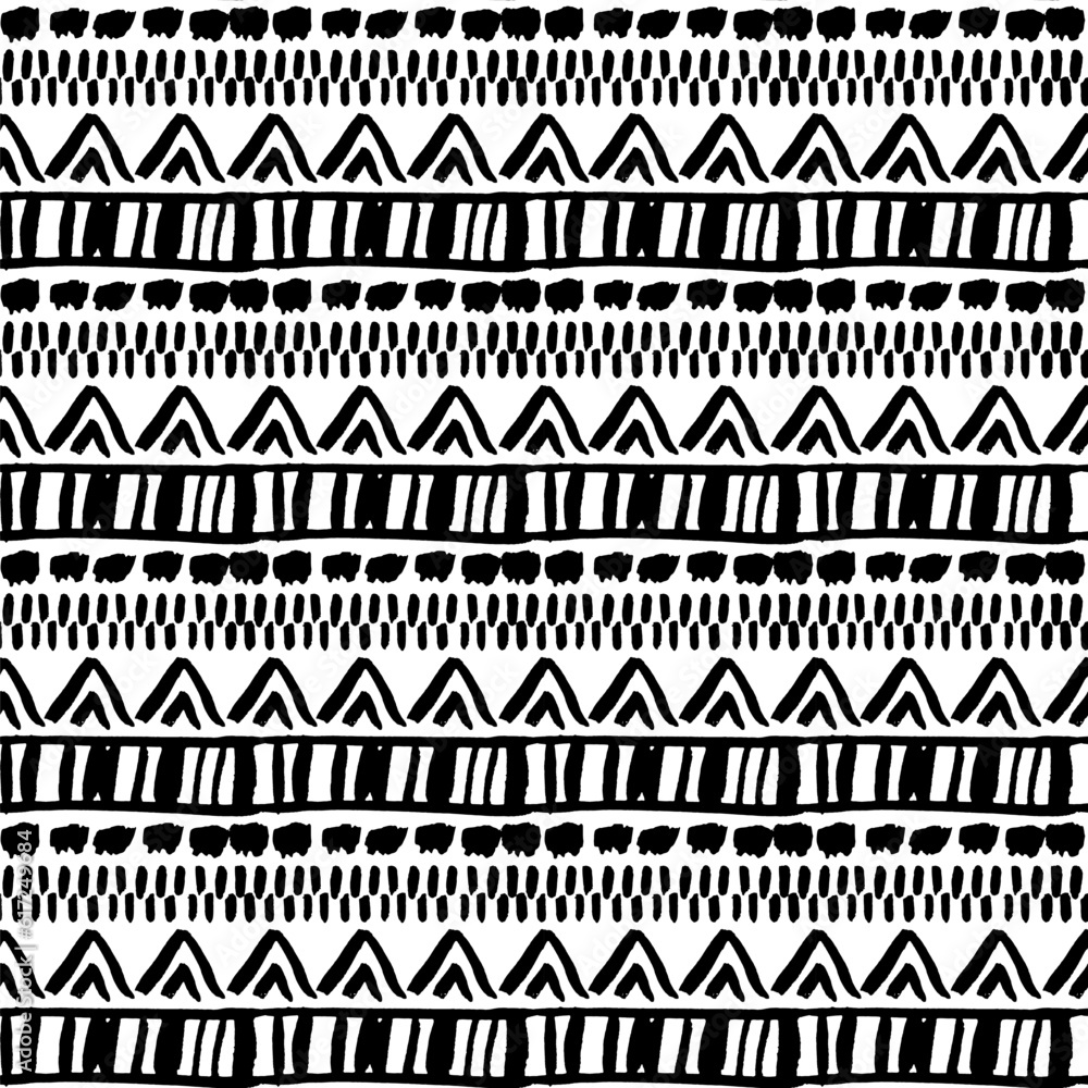 Abstract vector seamless pattern. Ornament of simple geometric shapes. Illustration in doodle style Abstract vector seamless pattern. Ornament of simple geometric shapes. Illustration in doodle style