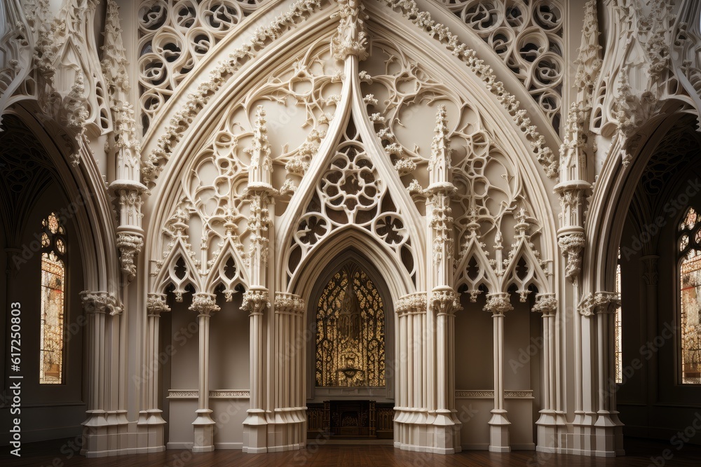 Gothic Church Facade - AI Generated