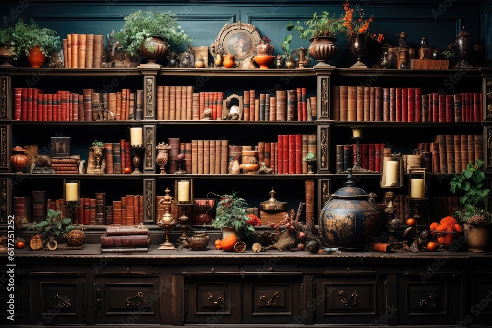 Reader's Paradise Shelves - AI Generated