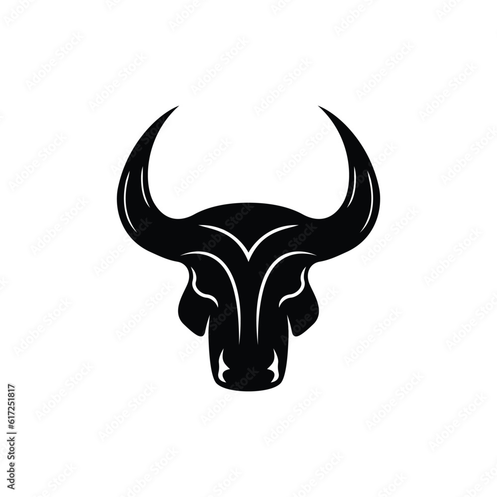 simple black bull buffalo animal logo vector illustration template design simple black bull buffalo animal logo vector illustration template design