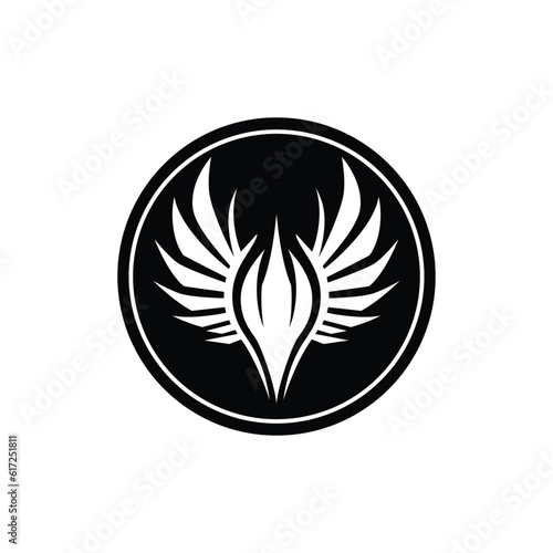simple flame heat gaming esport logo vector illustration template design