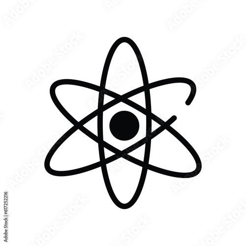 Atom Icon. Vector stock illustration.