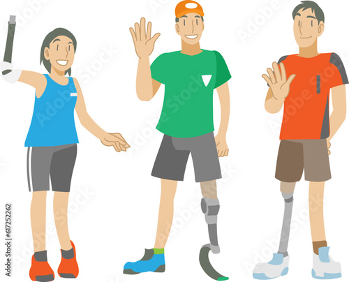 義肢をつけたパラアスリートたち