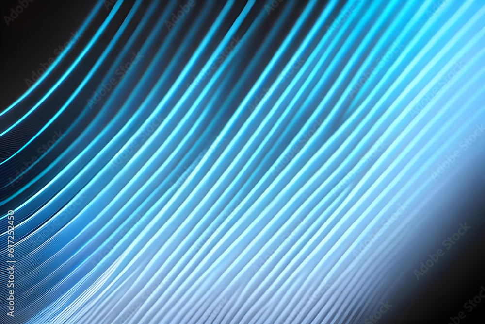Abstract blue colors gradient wave on black background