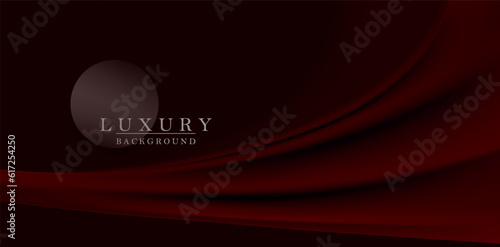 An elegant dark red background with smooth material waves