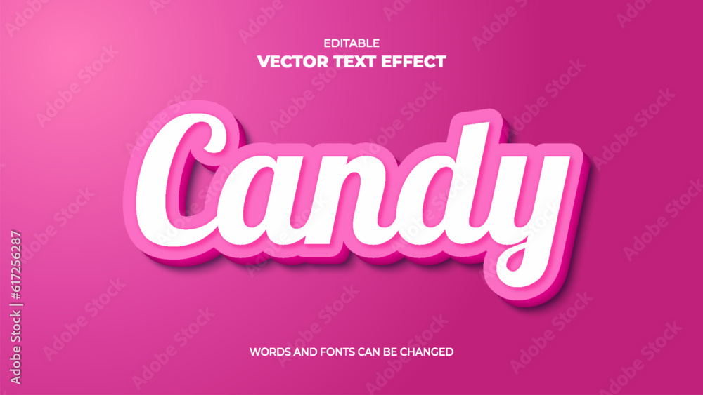 pink candy editable text effect