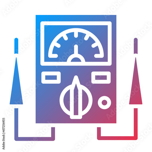 Vector Design Voltmeter Icon Style