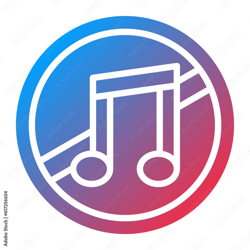 Vector Design No Music Icon Style Vector Design No Music Icon Style