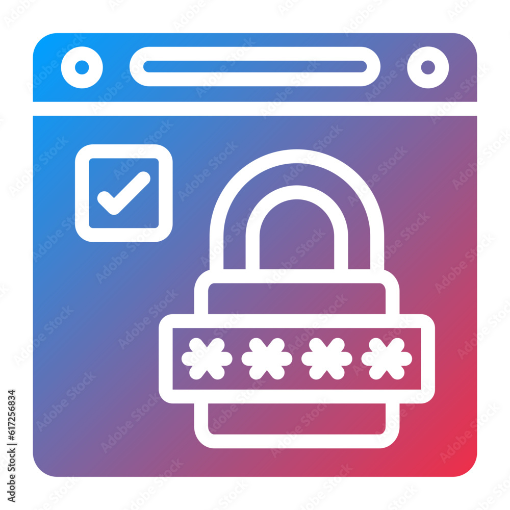 Vector Design Website Password Icon Style Vector Design Website Password Icon Style