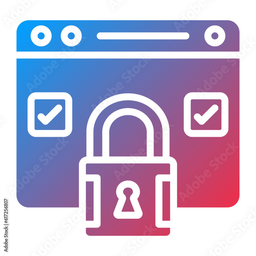 Vector Design Browser Security Icon Style