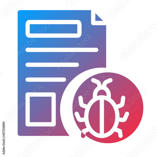 Vector Design Infected File Icon Style