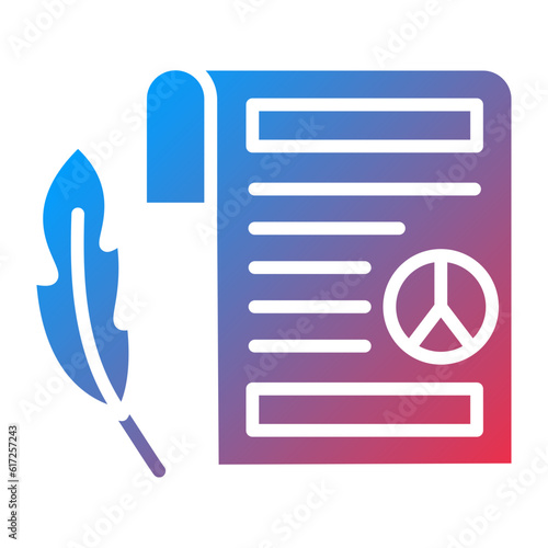 Vector Design Peace Treaty Icon Style