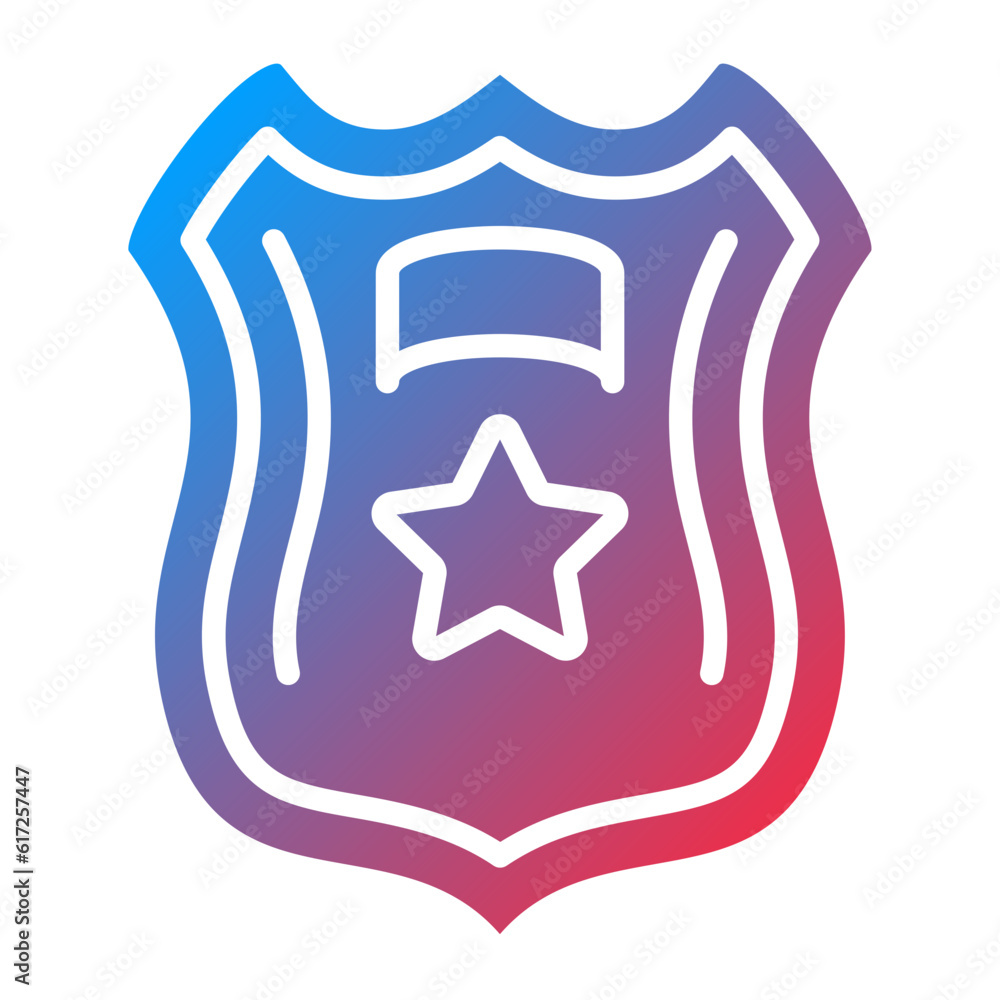 Vector Design Police Badge Icon Style