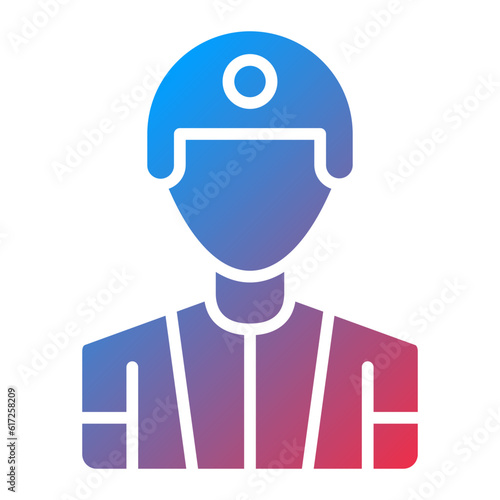 Vector Design Male Player Icon Style